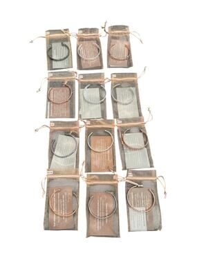 NEW Mary Kay Bundle of (12) Bangle Bracelets Motivational Gold Silver Rose Gold